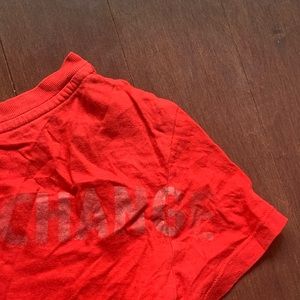 s red armani exchange t-shirt!